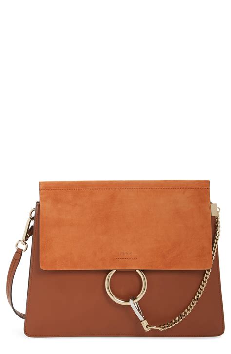 chloe faye portemonnaie|CHLOÉ Faye medium leather and suede shoulder bag .